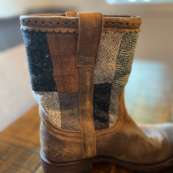 COPY - Sendra Boots Distressed Plaid Patchwork EUC Worn Once for a Few Hours - Picture 5 of 15